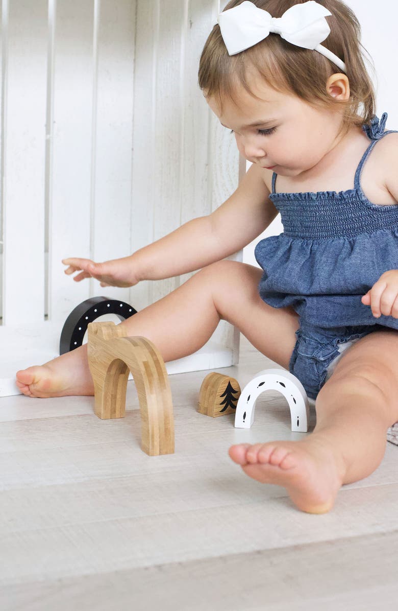 Wee Gallery Wooden Nesting Animal, Alternate, color, Bear