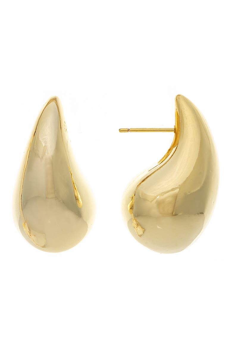Teardrop Stud Earrings, Main, color, 18K GOLD CLAD