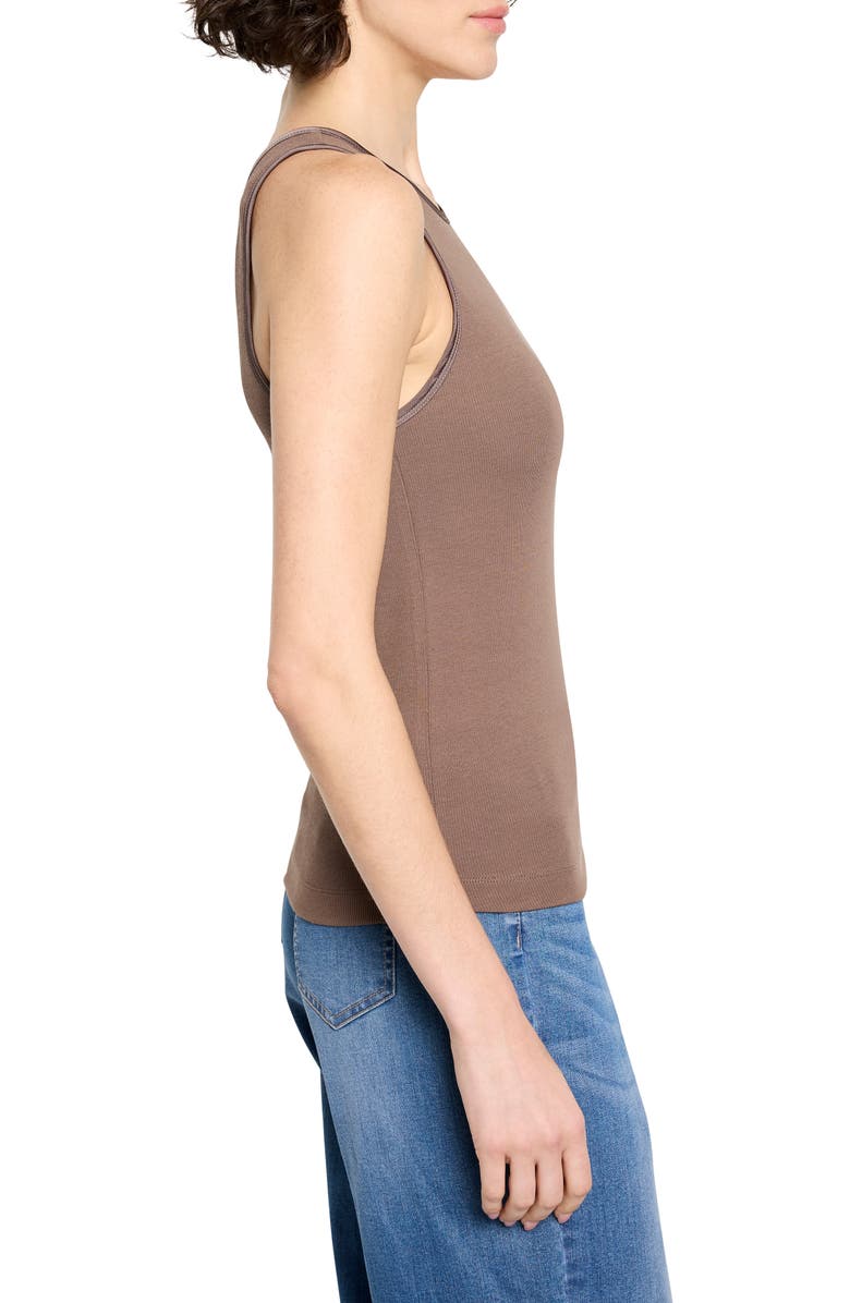 NIC+ZOE Perfect Knit Trimmed Tank, Alternate, color, Cocoa