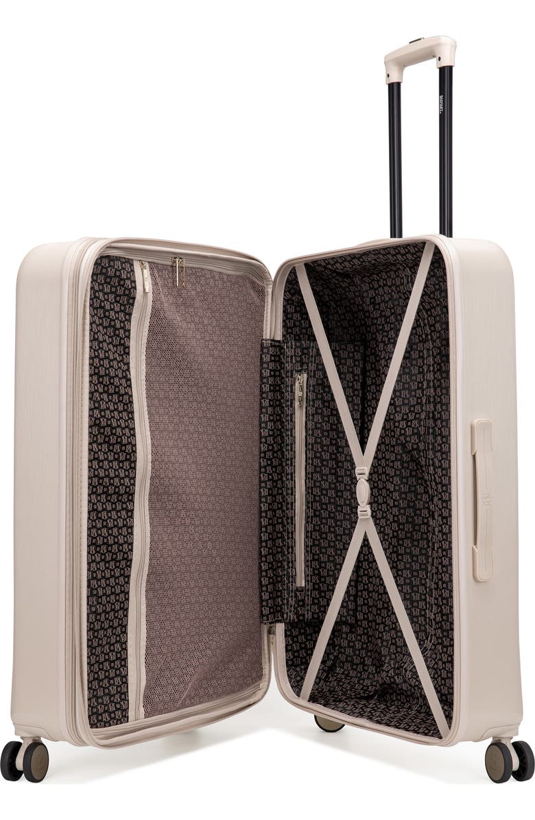 Badgley Mischka Collection Three-Piece Diamond Hardside Spinner Luggage Set, Alternate, color, Champagne