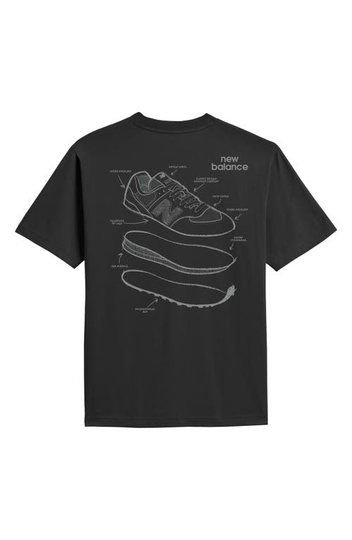 NEW BALANCE NEW BALANCE 574 SHOE SCHEMATIC GRAPHIC T-SHIRT