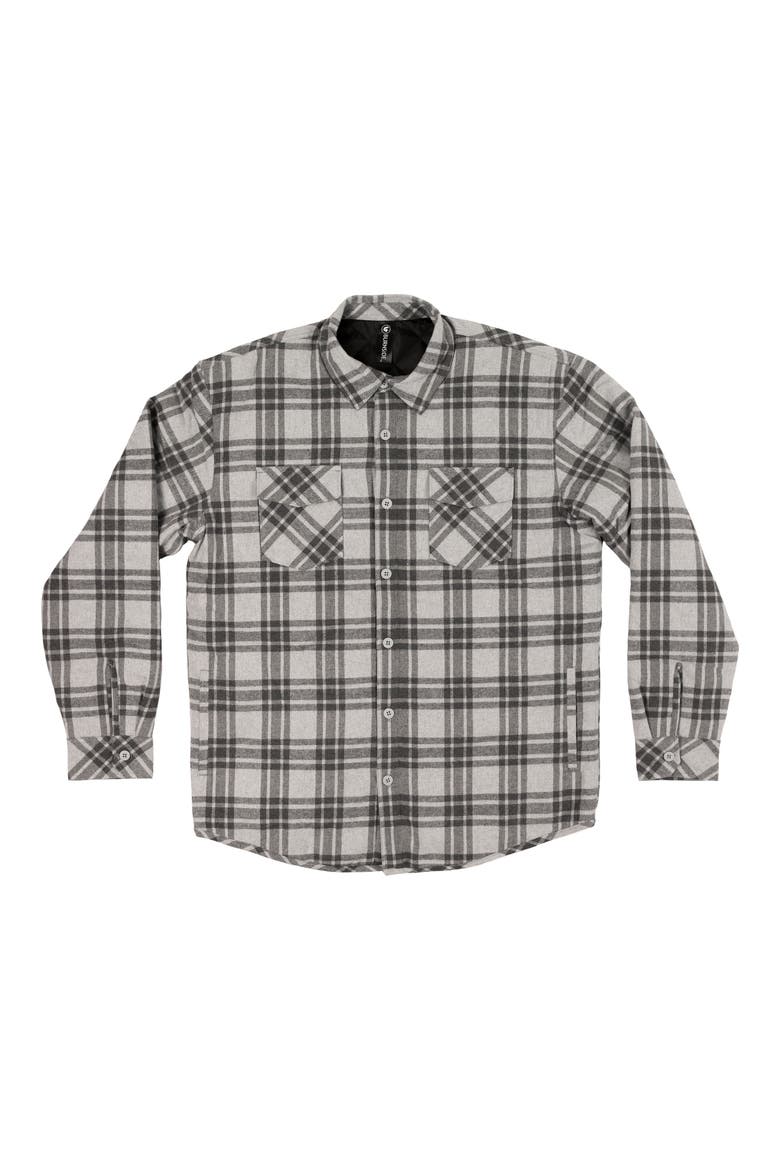 Long Sleeve Flannel Shirt, Main, color, GREY/ STEEL