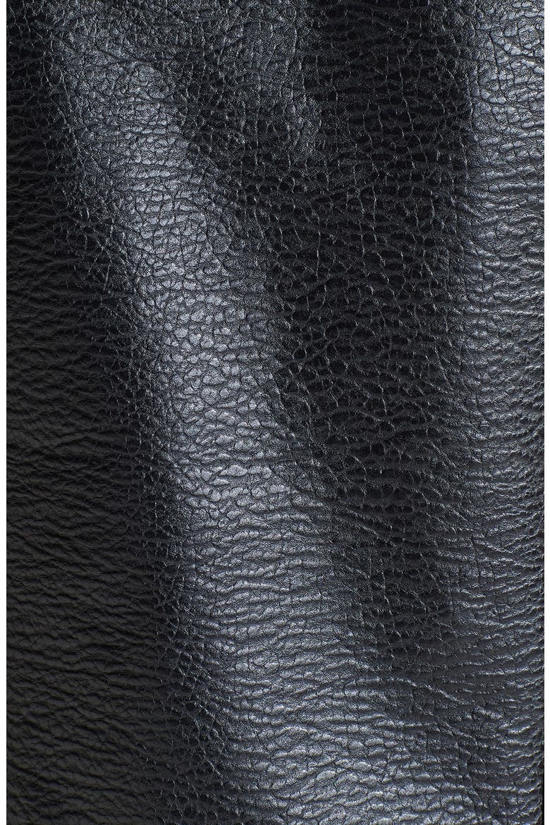 Faux Leather Moto Vest, Alternate, color, BLACK