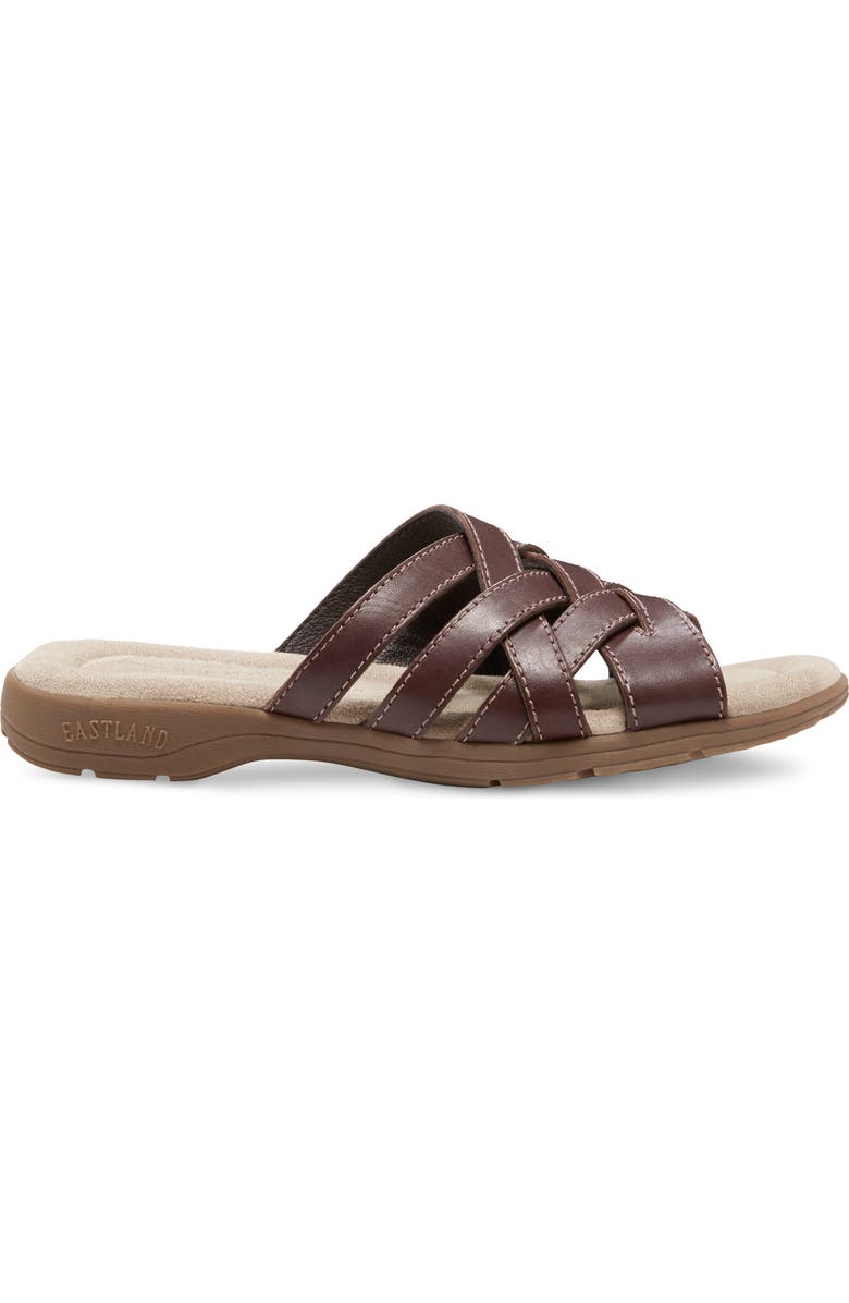 Eastland Hazel Woven Slide Sandal - Wide Width Available, Alternate, color, Brown