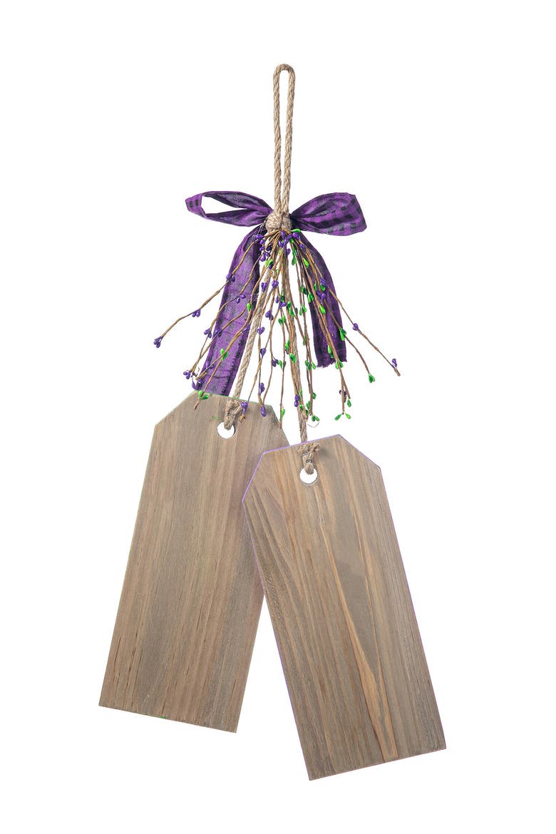 Happy Mardi Gras Day Wooden Bookmark Door Hanger, Alternate, color, Purple