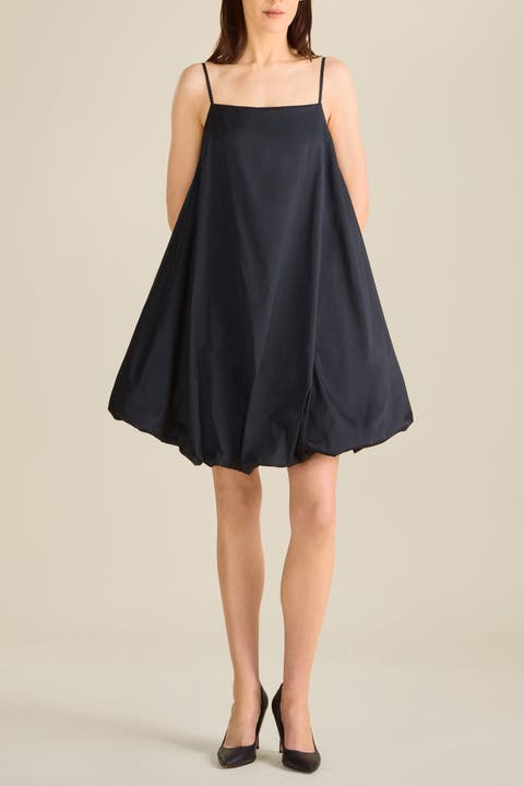 Todd Adjustable Strap Bubble Mini Dress