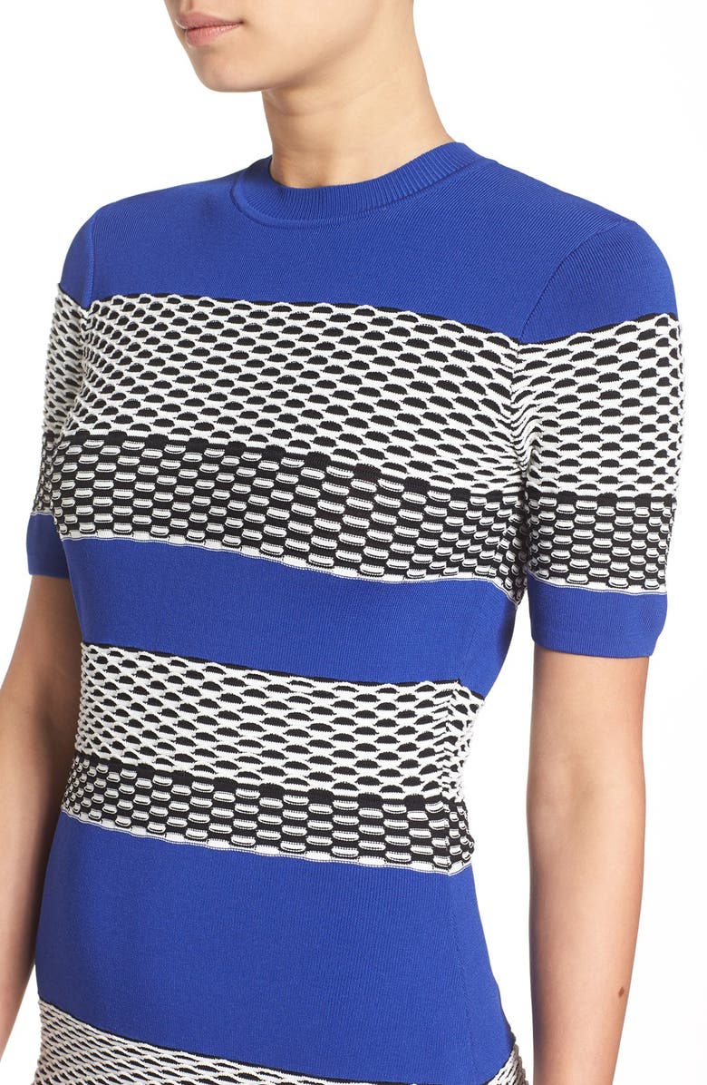 KENDALL + KYLIE Graphic Stripe Body-Con Dress, Alternate, color, 