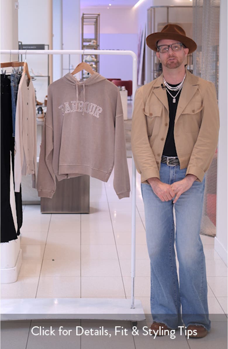 Katie Logo Embroidered Cotton Graphic Hoodie, sales video thumbnail