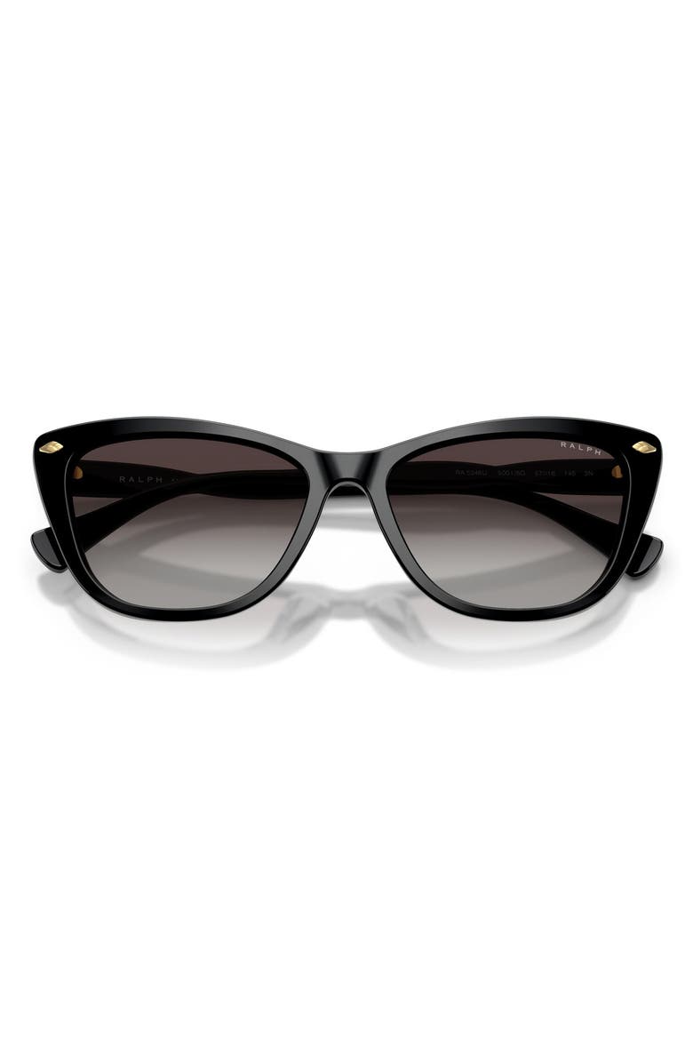 Ralph Lauren 57mm Cat Eye Sunglasses, Alternate, color, Shiny Black / Grey Gradient