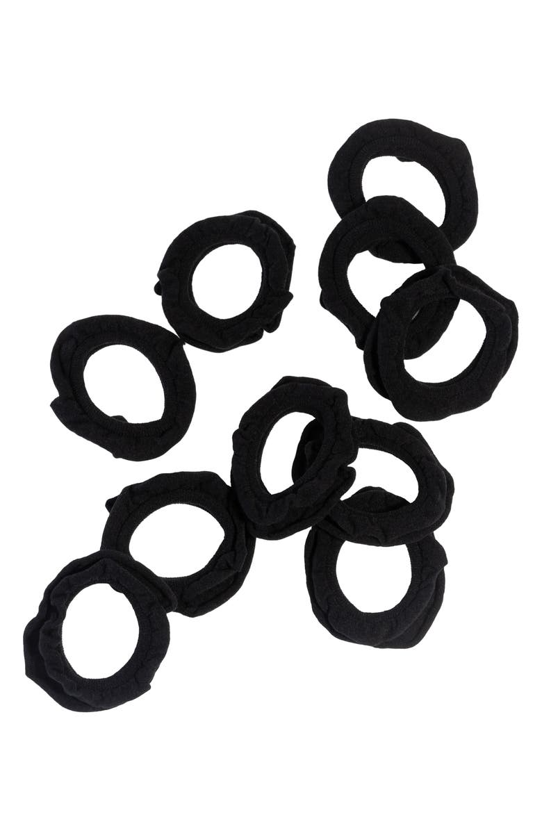 Kitsch Petal 10-Pack Hair Elastics, Alternate, color, Black