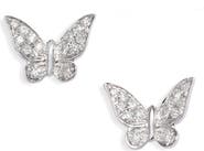 Meira T Butterfly Diamond Stud Earrings