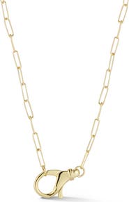 GLAZE JEWELRY Clasp Pendant Paper Clip Chain Necklace