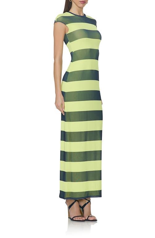 AFRM AFRM CODY PRINT CAP SLEEVE MESH MAXI DRESS