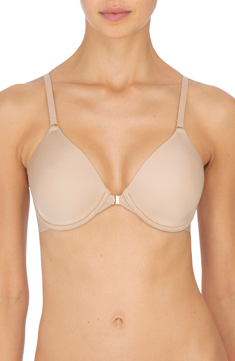 Natori Zone Front Close Full Fit Convertible Underwire Bra, Main, color, Caf