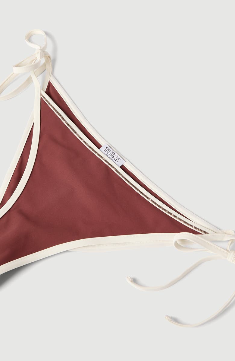 Brunello Cucinelli Bikini bottom with monili, Alternate, color, Bordeaux