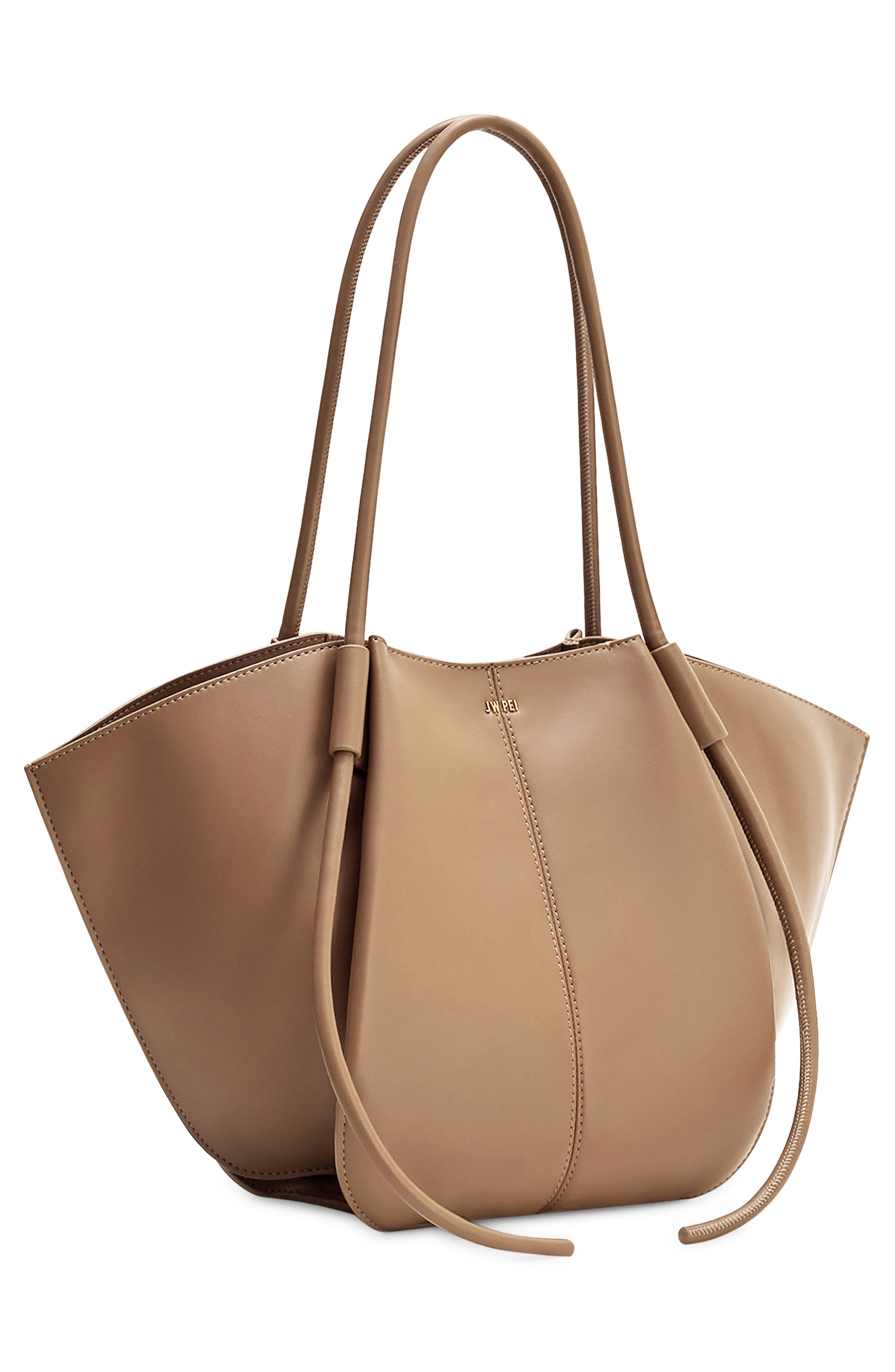 JW PEI Nala Faux Leather Wide Tote, Alternate, color, Clay Brown