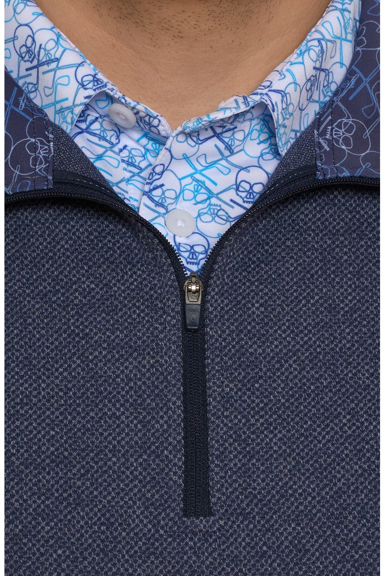 Treviso Knit Quarter Zip Vest, Alternate, color, NAVY