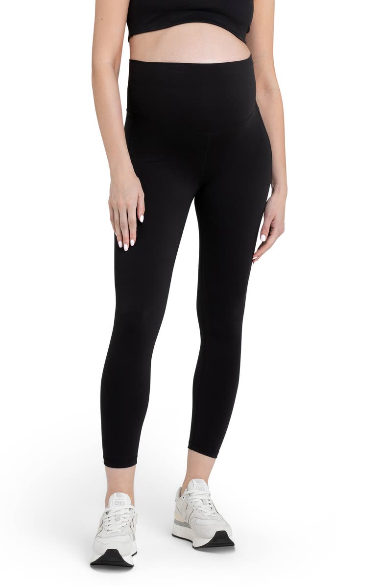 Ripe Maternity Tempo Stretch Nylon Crop Maternity Leggings, Main, color, 