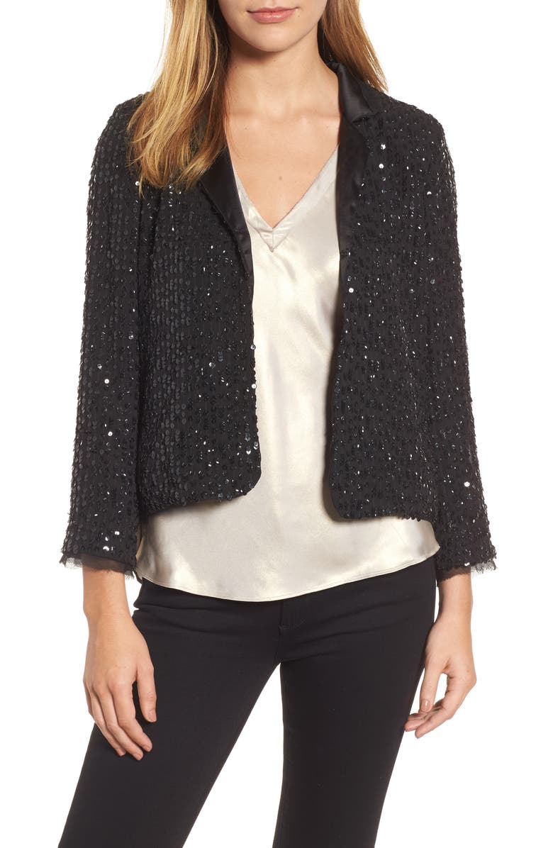 Velvet by Graham & Spencer Sequin Jacket, Main, color, 