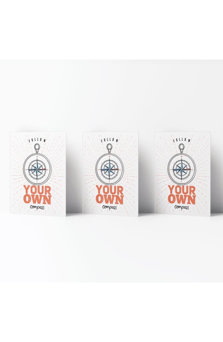Ramus & Co Graduation Greeting Card Pack (3ct) "Follow Your Own Compass", Main, color, Multi-Pack