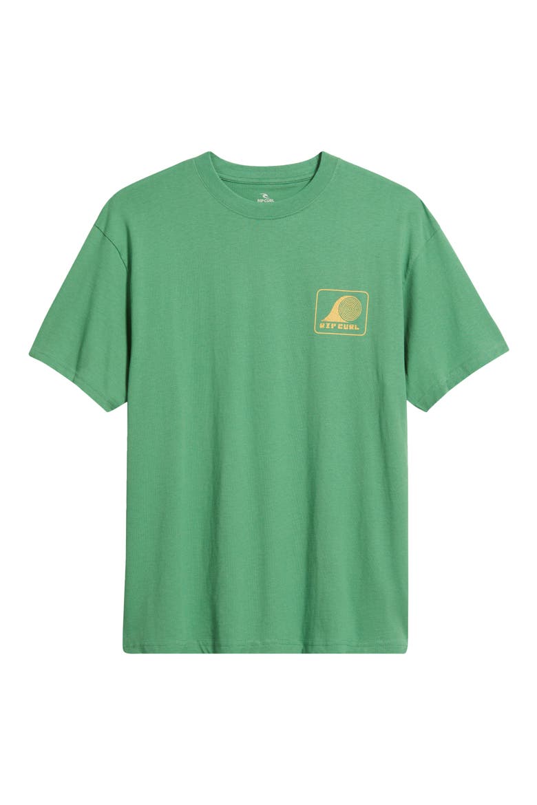 Rolling Wave Cotton Jersey Graphic T-Shirt, Alternate, color, LEAF GREEN