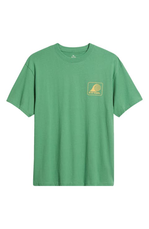 Rolling Wave Cotton Jersey Graphic T-Shirt