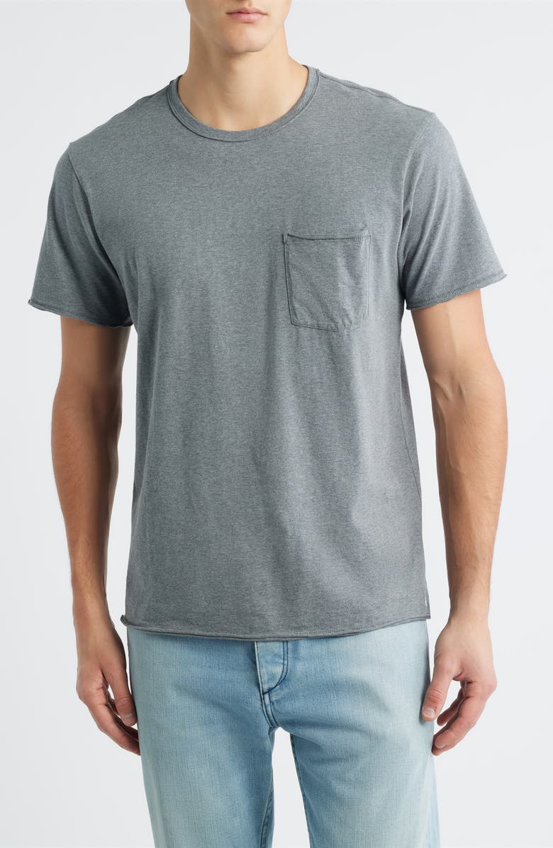 rag & bone Miles Melange Pocket T-Shirt, Main, color, Heather Charcoal