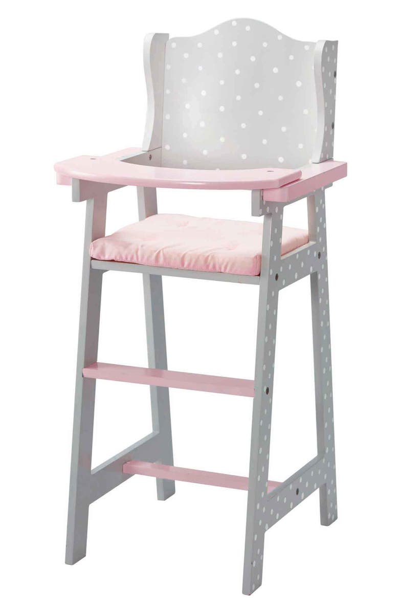 Teamson Kids Olivia's Little World Baby Doll High Chair, Main, color, Gray
