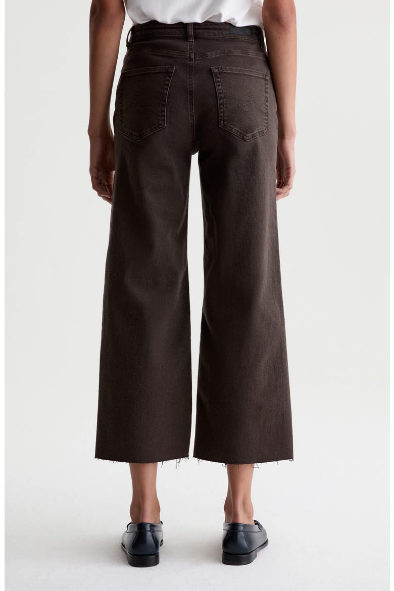 Saige Raw Hem Ankle Wide Leg Jeans, Alternate, color, SULFUR BURNT UMBER