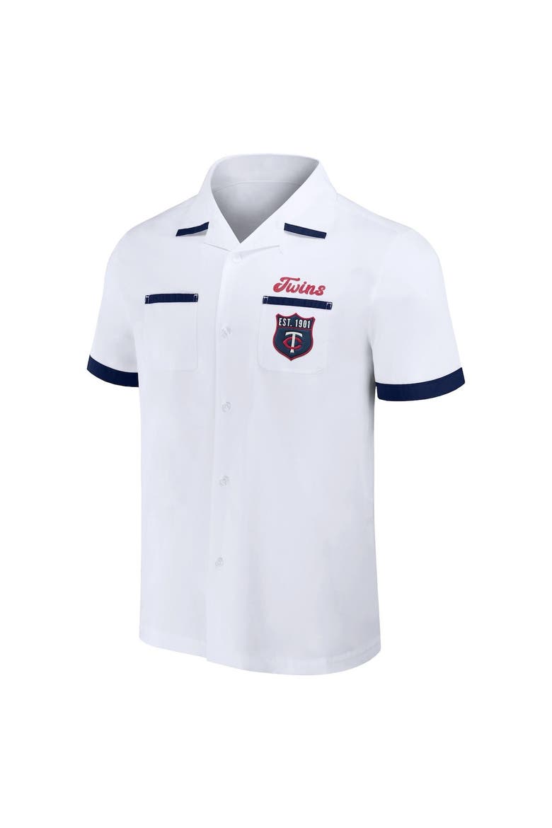 Men's Darius Rucker Collection by Fanatics  White Minnesota Twins Bowling Button-Up Shirt, Alternate, color, White