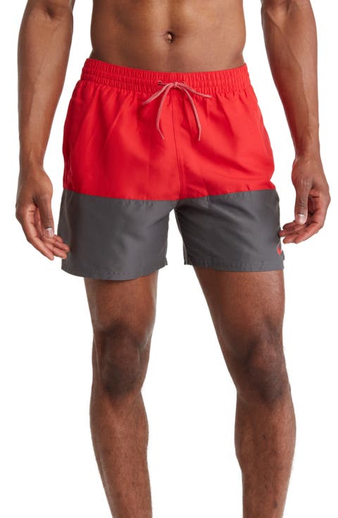 Colorblock Drawstring Volley Shorts