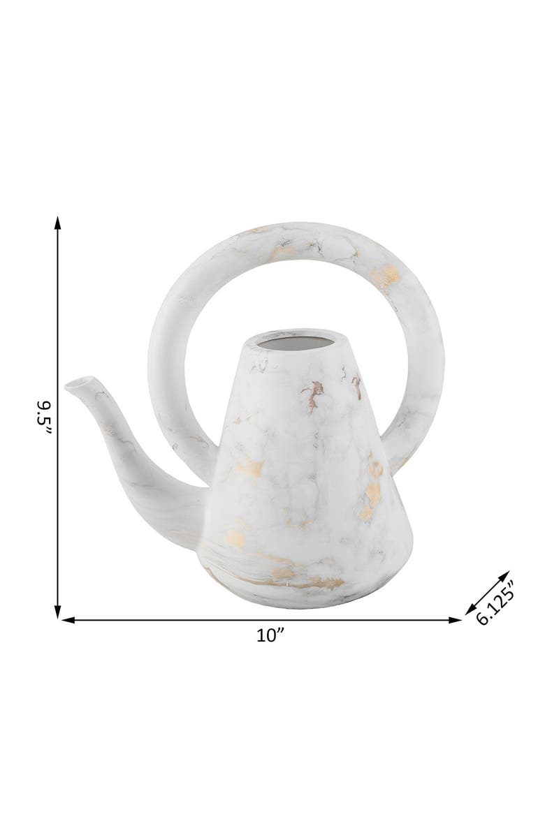 FLORA BUNDA Gold Marble Loop Ceramic Watering Can, Alternate, color, 