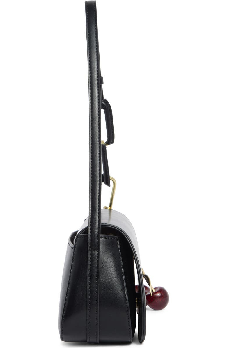 BCBG Covered Rings Shoulder Bag, Alternate, color, Black