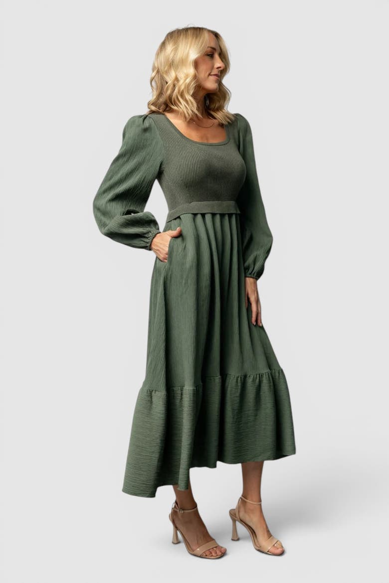 Alva Sweater Dress, Alternate, color, Dusty Green