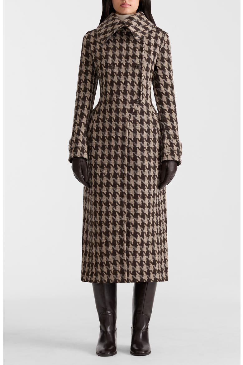 Elodie Double Breasted Wool Blend Coat, Main, color, COFFEE