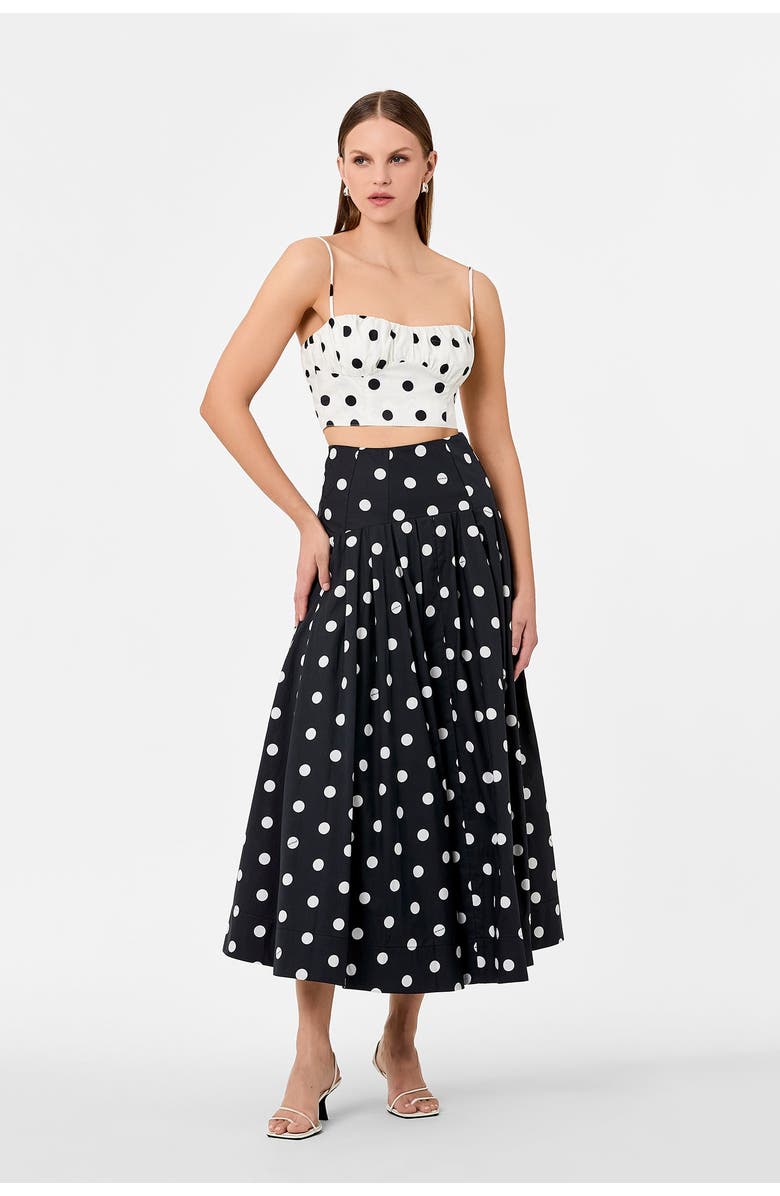 NICHOLAS Yasmin Skirt, Main, color, Black White Polka Dot