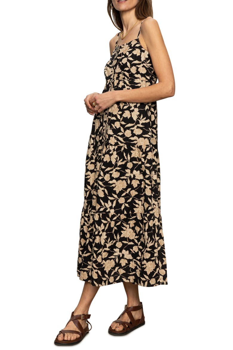 Tiered Picot Maxi Dress, Alternate, color, BANDANA PRINT