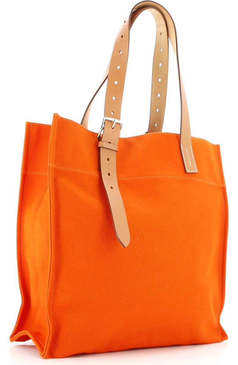 Pre-Owned Hermes Etriviere Shopping Tote Toile and Leather, Alternate, color,