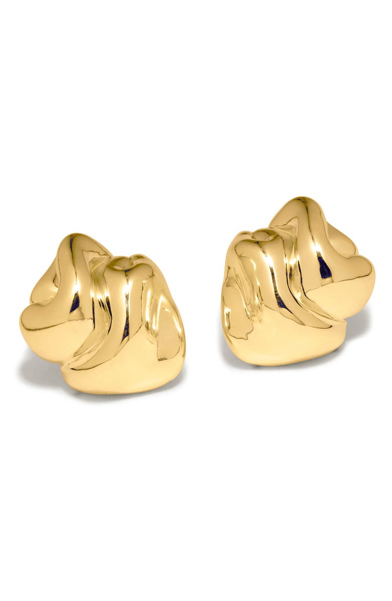 COMPLETEDWORKS Sculptural Inflated Stud Earrings, Alternate, color, 18Ct Gold Plated