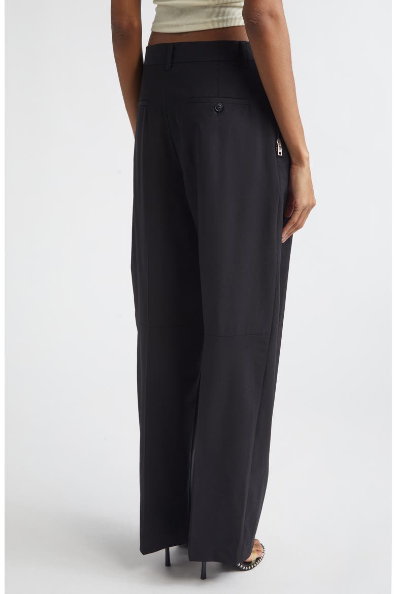 Stretch Wool Blend Tailored Pants, Alternate, color, BLACK
