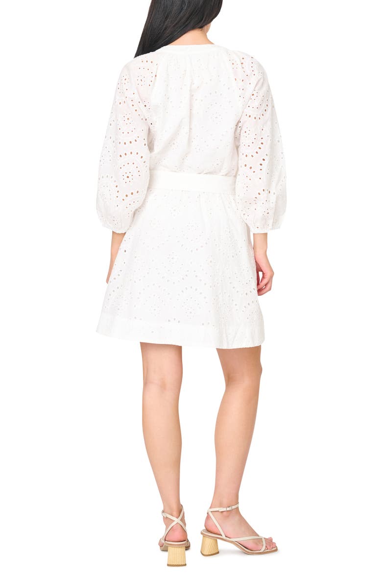 Cotton Eyelet Shirtdress, Alternate, color, WHITE