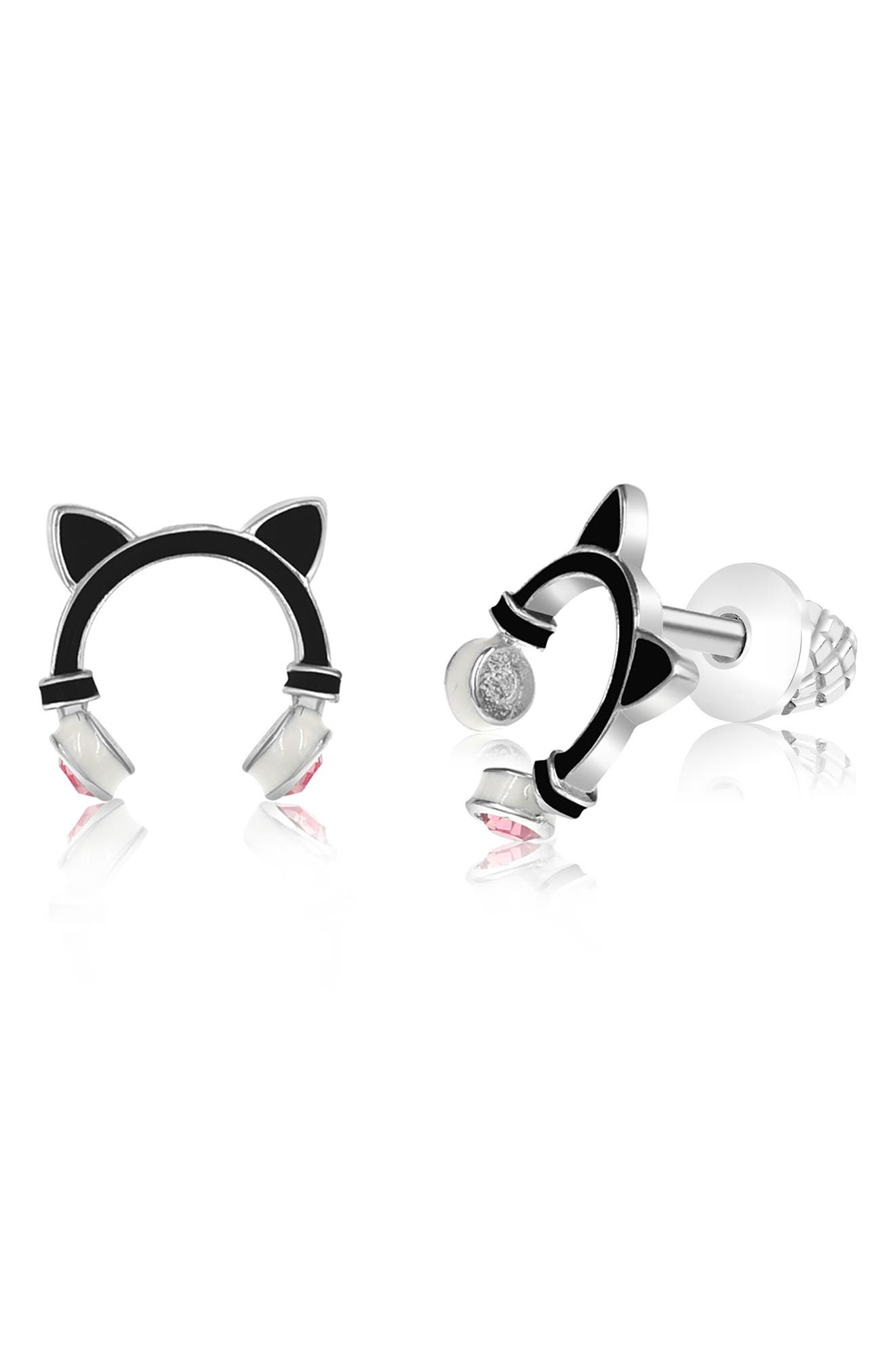 Chanteur Kids' Cat Ear Headphone Stud Earrings
