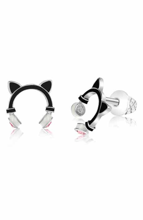 Chanteur Kids' Cat Ear Headphone Stud Earrings