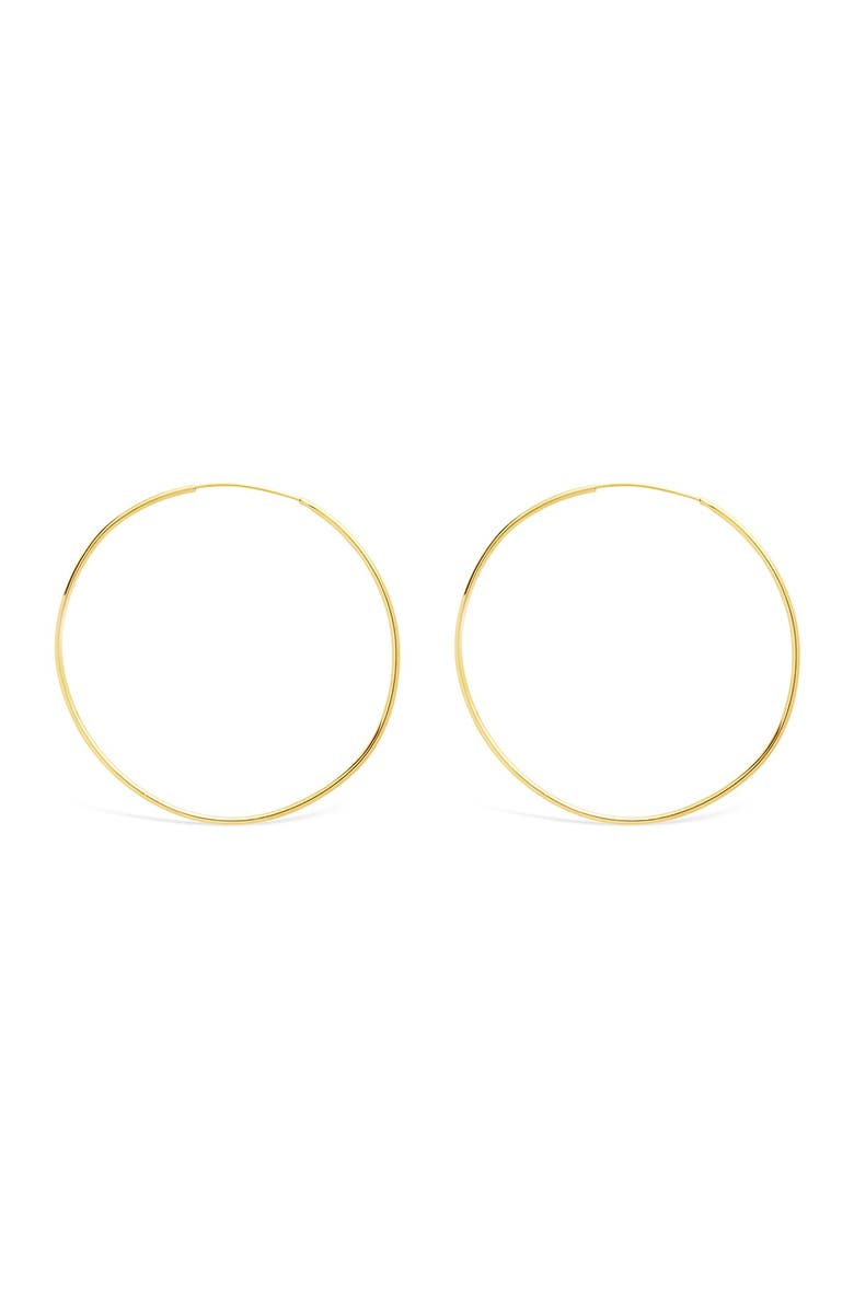 Sterling Forever 68mm Shiny Finish Hoop Earrings, Alternate, color,