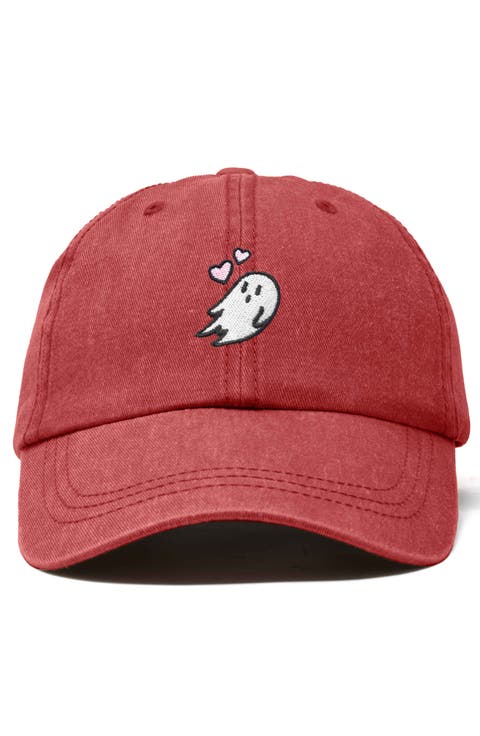 Heartly Ghost Embroidered Cap