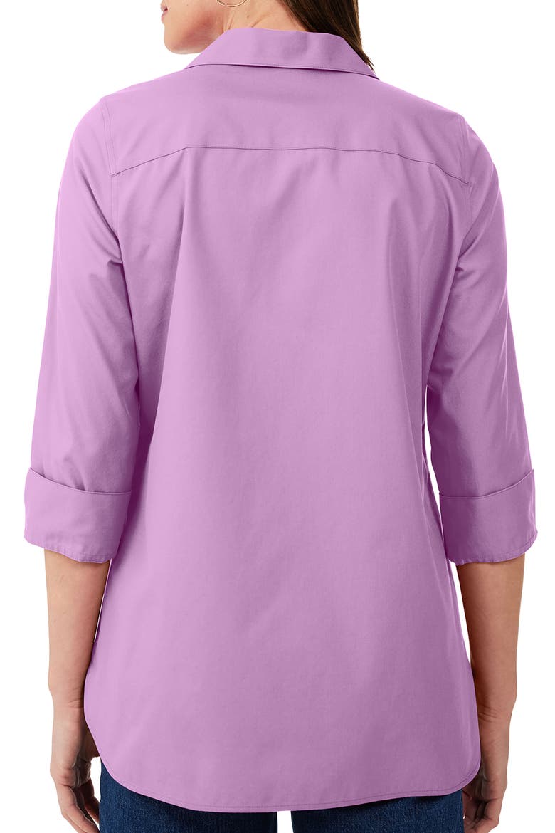 Pandora Non-Iron Cotton Shirt, Alternate, color, SOFT VIOLET
