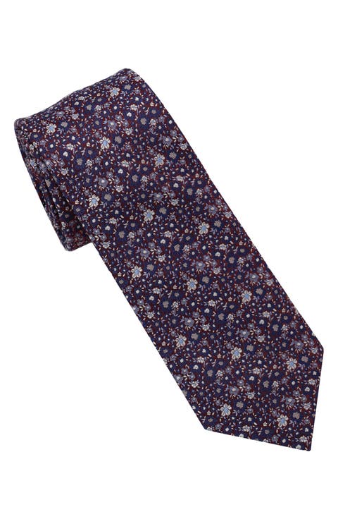 Micro Floral Slim Tie