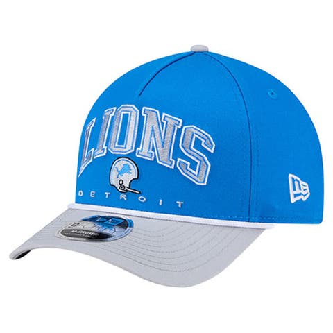 Men
s New Era  Blue Detroit Lions Throwback Arch COOLERA 9FORTY A-Frame M-Crown Adjustable Hat