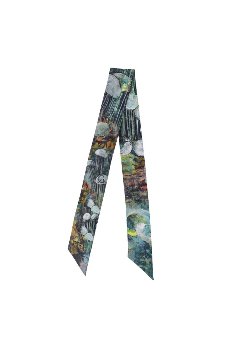 Tuscana Olive Grove Silk  Scarf, Main, color, blue