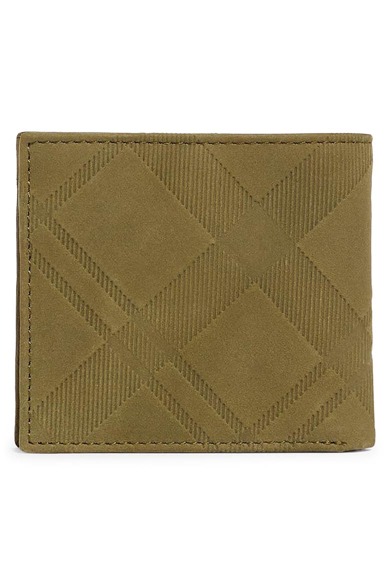 Beith Tartan Nubuck Leather Wallet, Alternate, color, KHAKI